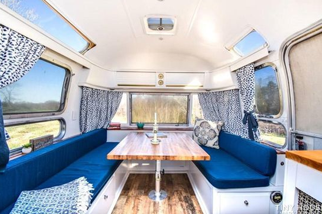 Airstream husvagn inredning makeover renoverad